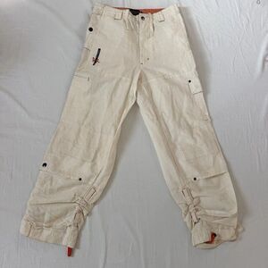 Triple Five Soul NYC Cargo Pants Mens 30 Linen Baggy Convertible Military Y2K